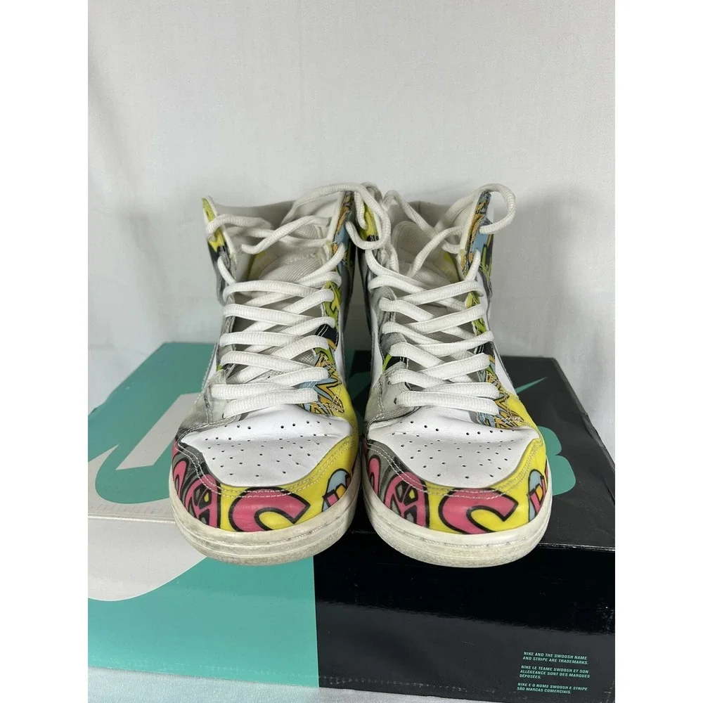 NIKE DUNK HIGH Sneaker Men's 9.5 PRM SB 2015‎ DE LA SOUL WHITE FIREFLY